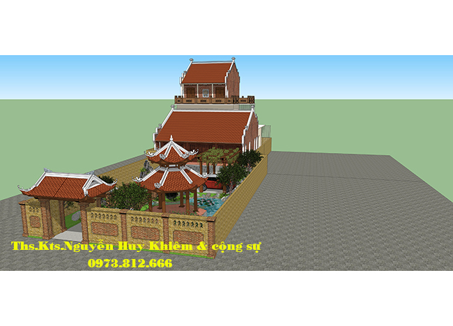 `Phối cảnh thiết kế nhà gỗ kết hợp diện tích đất nhỏ hẹp