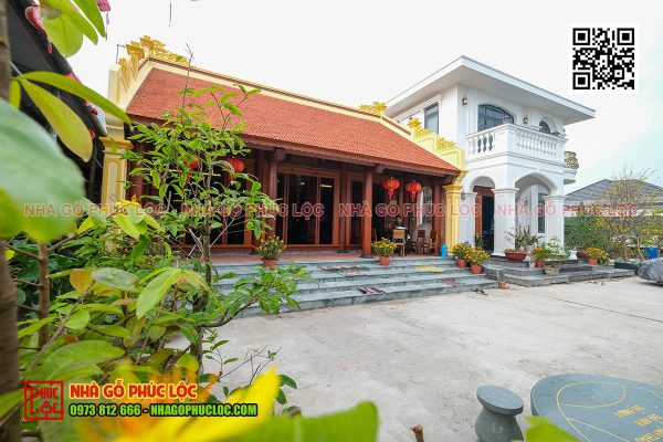 Nhà thờ 3 gian kết hợp nhà ngang hiện đại