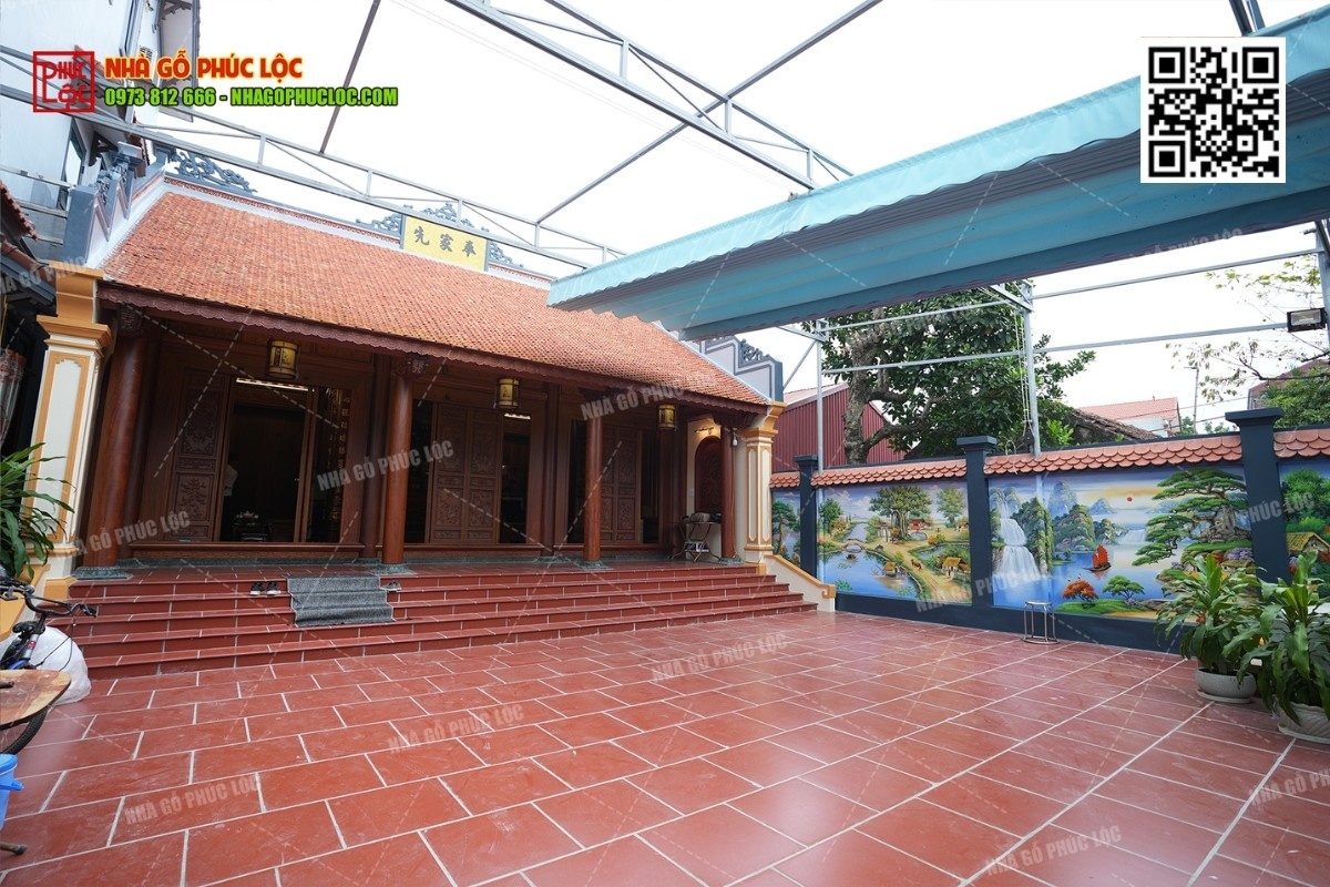 Lưu ý để lát sân gạch đỏ cho nhà gỗ đẹp, bền