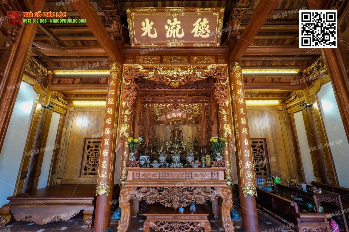 Ý nghĩa của cửa võng tứ linh trong nhà gỗ