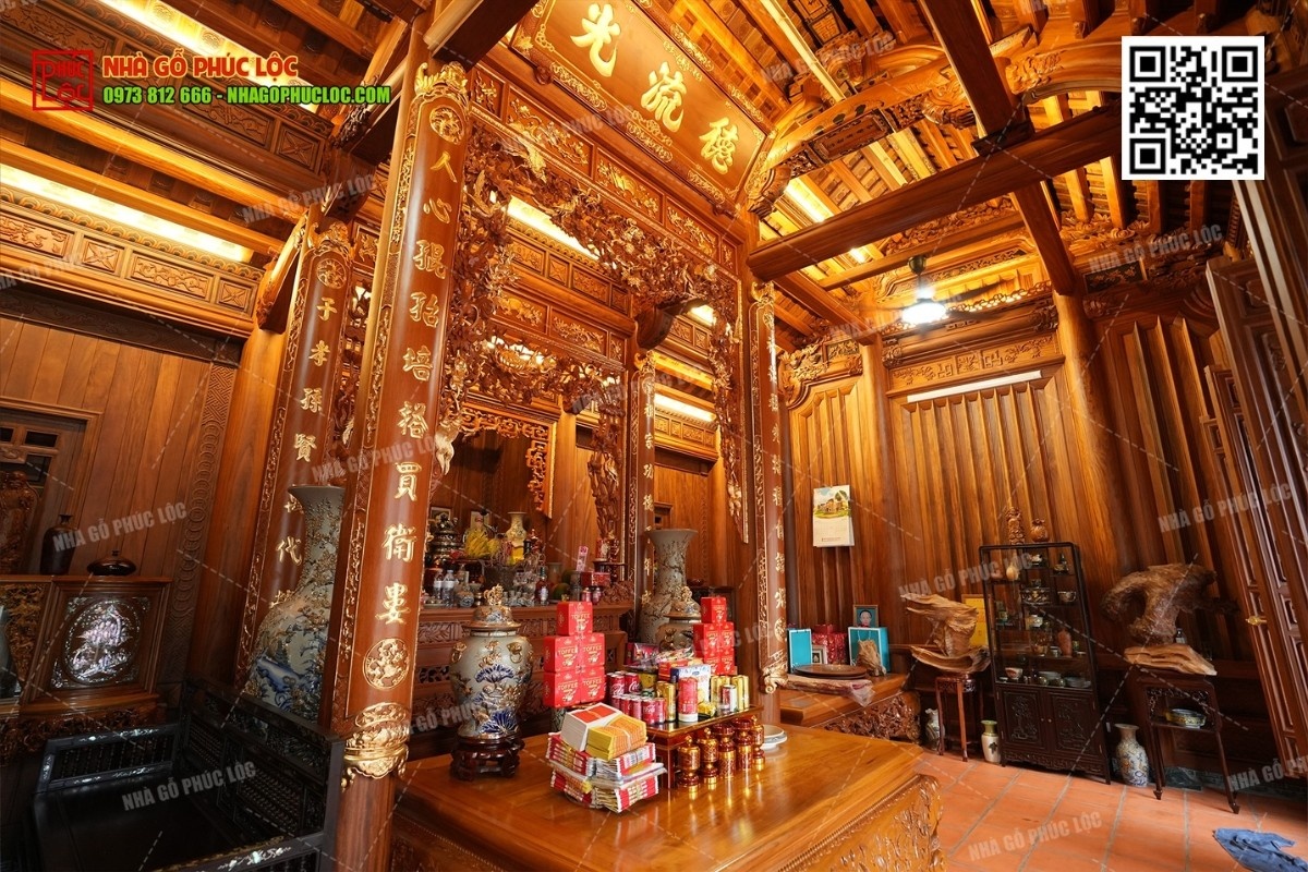 Lưu ý khi lắp đặt cửa võng tứ linh trong nhà gỗ