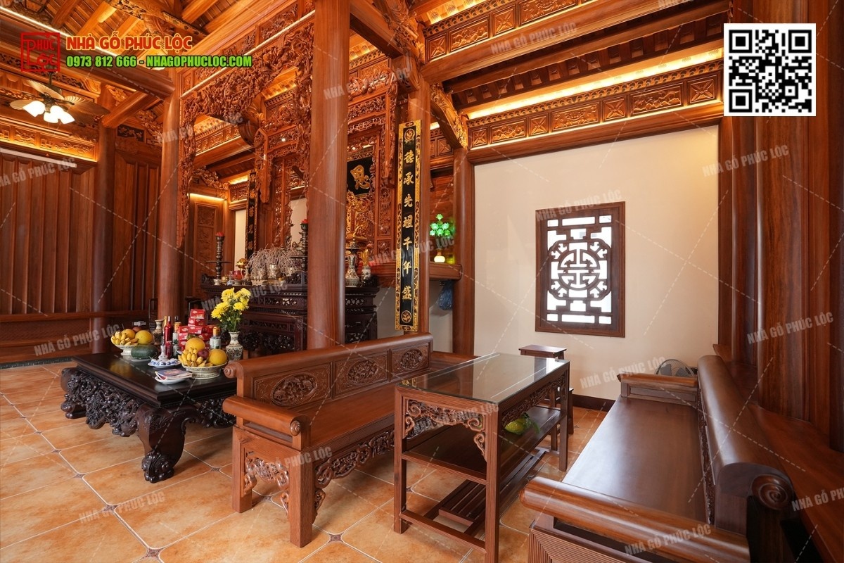 Bố cục và không gian phòng thờ gia tiên