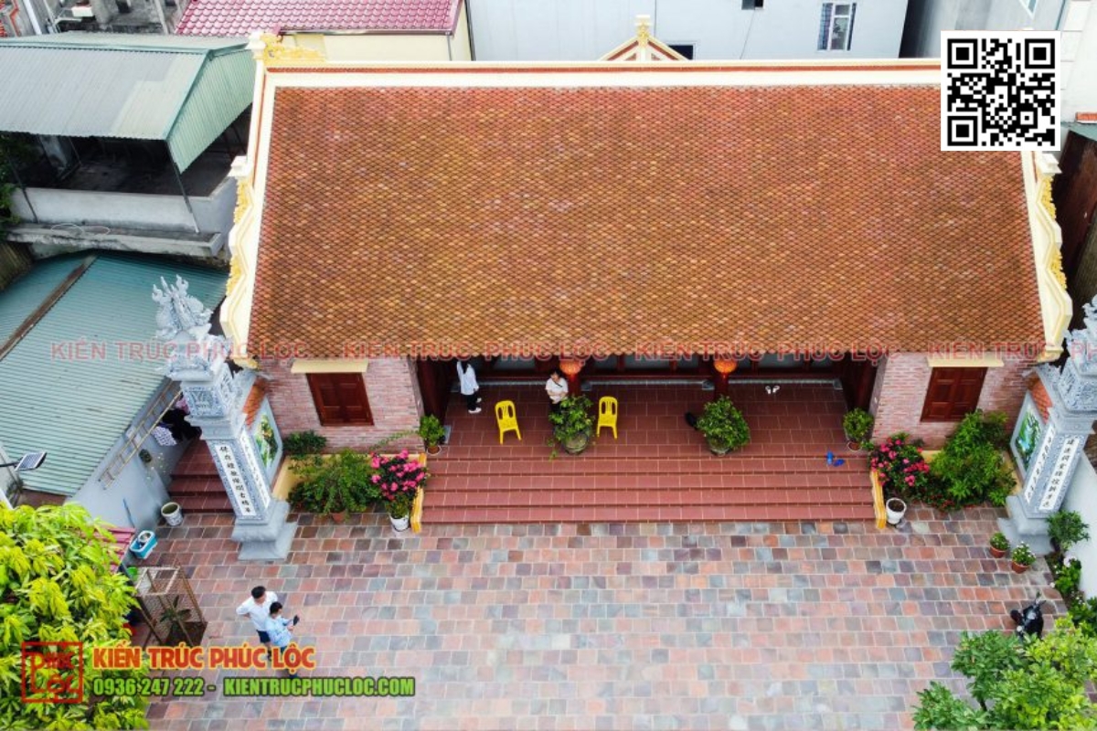 Nhà gỗ 3 gian 2 chái có hậu cung