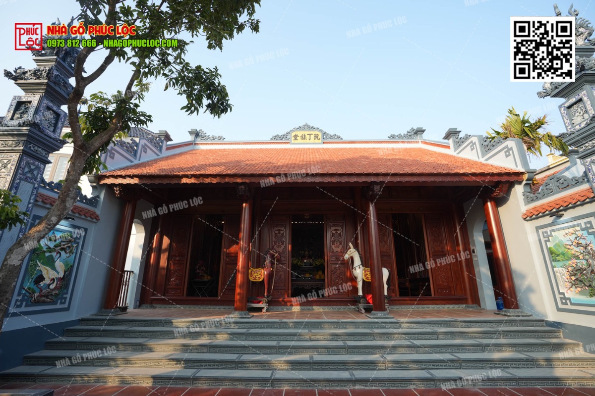 Nhà gỗ 3 gian bằng gỗ lim