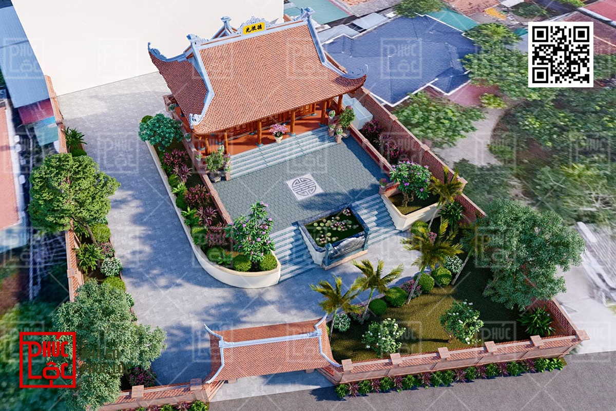 Nhà gỗ 3 gian, 5 gian kết hợp sân vườn