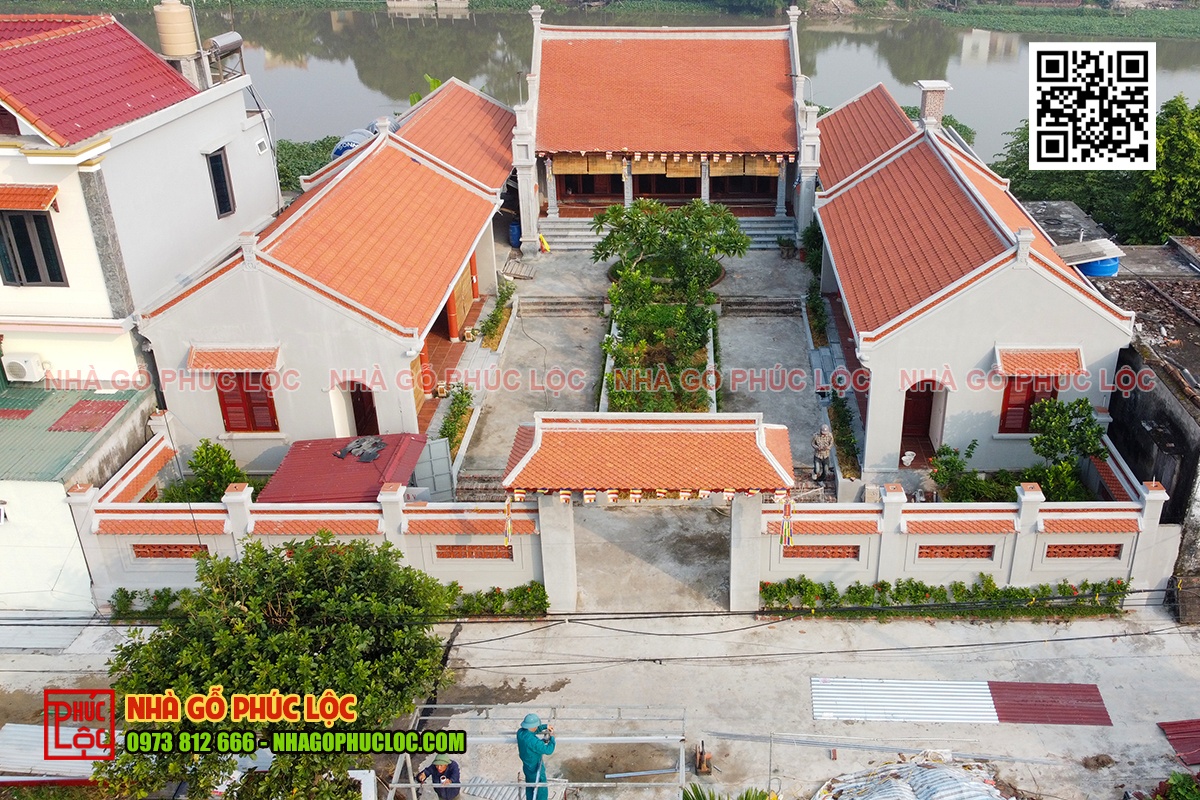 Mẫu nhà gỗ cấu trúc tam hợp viện
