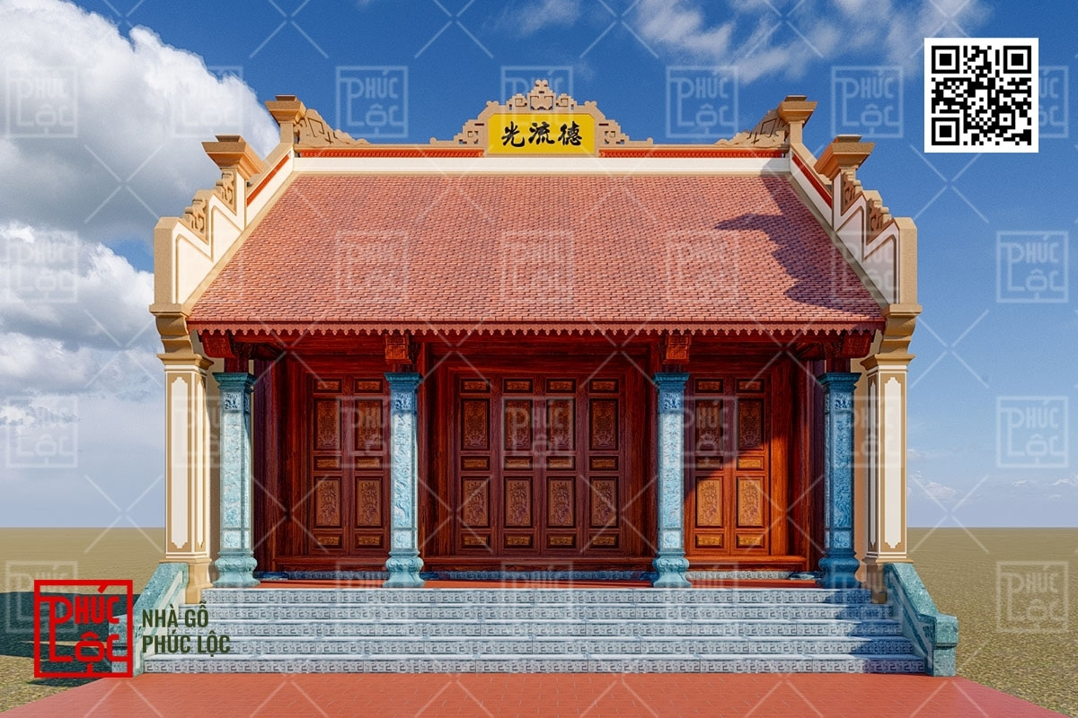 Kết cấu nhà gỗ 3 gian 22 cột