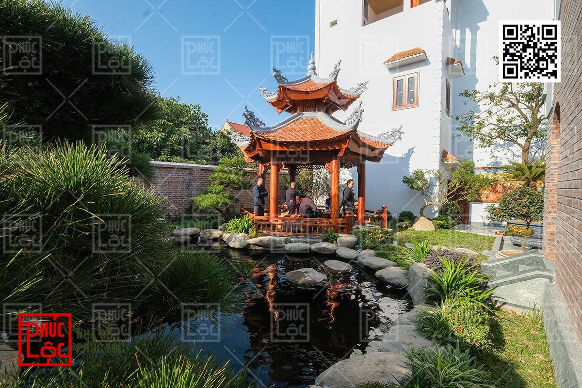 Chọn kiểu dáng chòi đồng bộ với kiến trúc nhà gỗ